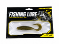 Olive green fish paddle tale soft plastic lure