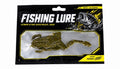 Olive green top water frog soft plastic